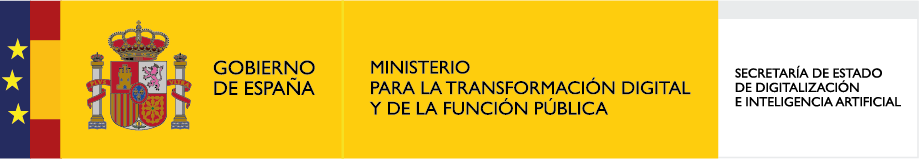 Logotipo Ministerio para la Transformación Digital y de la Función Pública